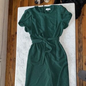 Calvin Klein Dark Green Jumpsuit with Waist Tie